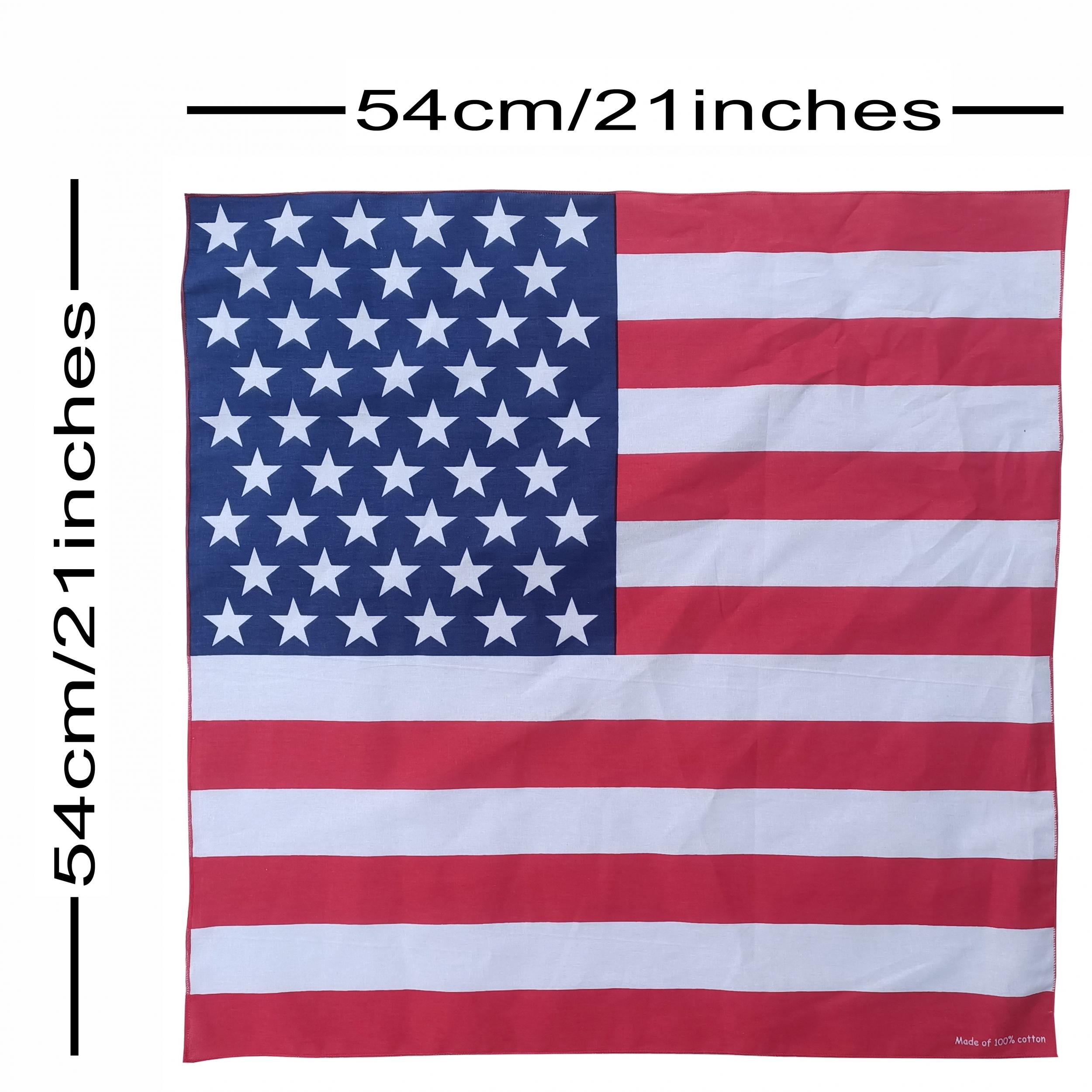 American Flag Square Scarf Breathable Handkerchief Headscarf