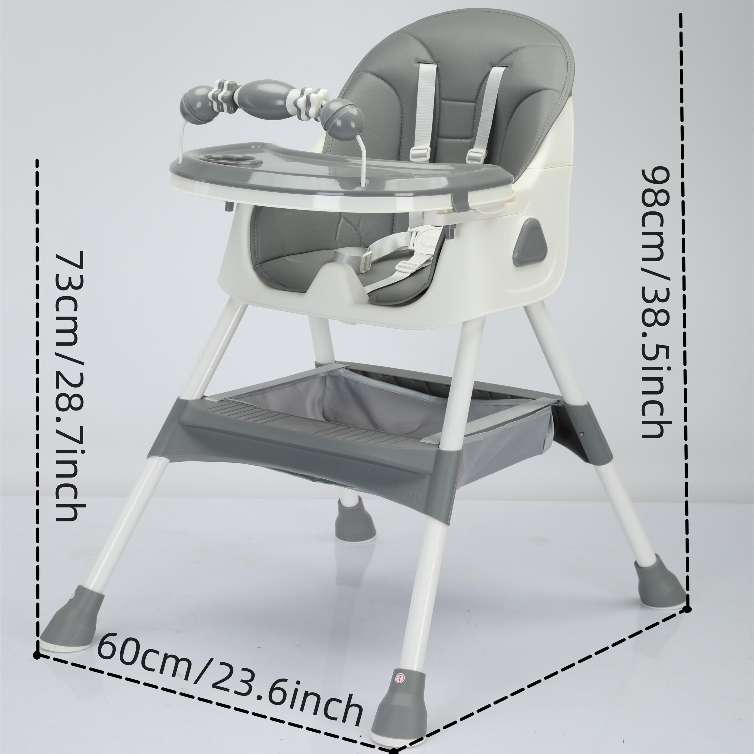 Adjustable Children High Chair & Table For Toddler