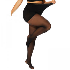  Casual Stockings Women's Plus Plain Colorblock High Rise