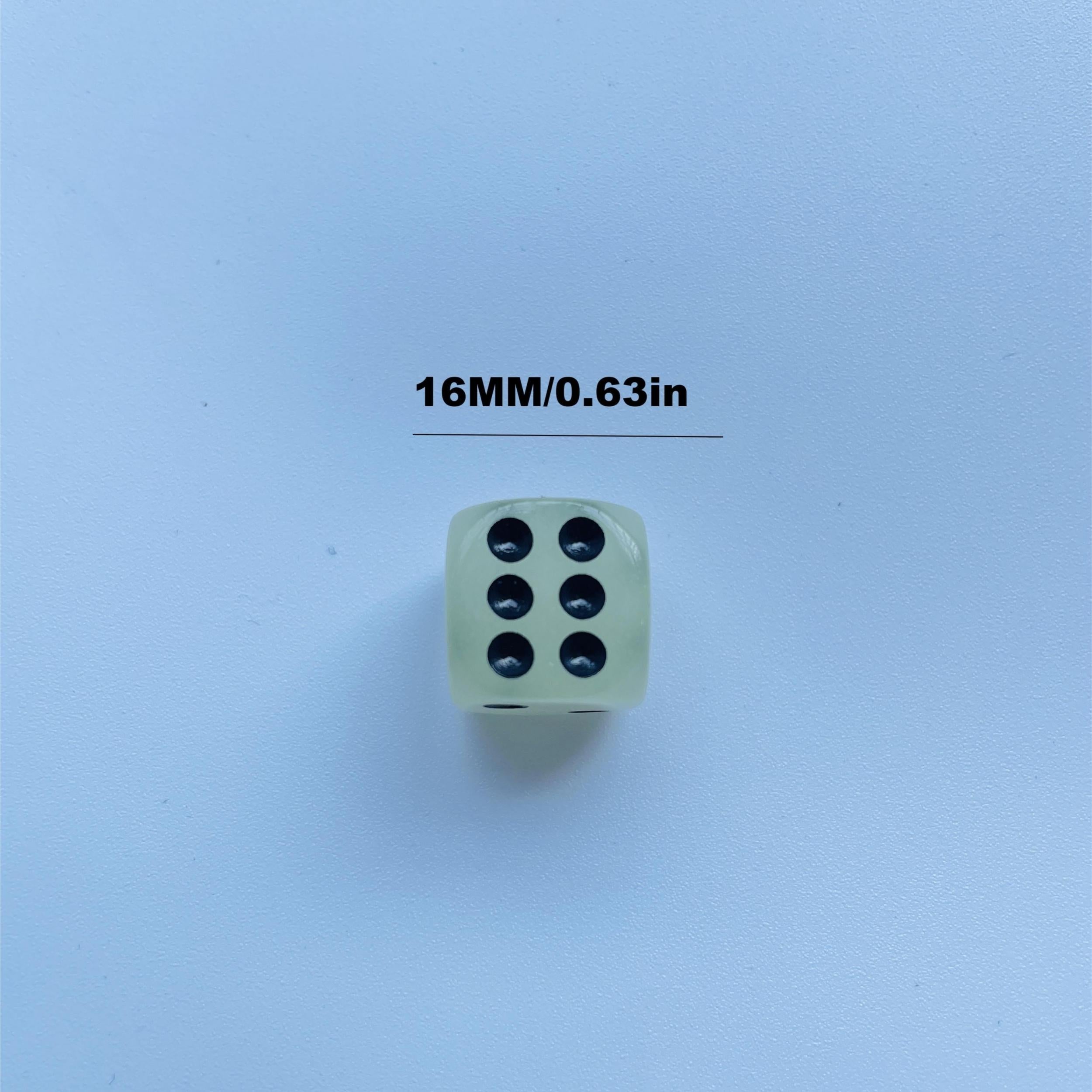 12pcs Luminous Dice 16mm Circular Dot Perfect for Nightclubs Bars KTVs