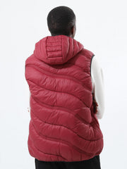 Men's Warm Hooded Vest Zip Up Casual Fall Winter