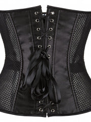 Strapless Mesh Corset Bustier Lace Up Body Shaper Women's Lingerie