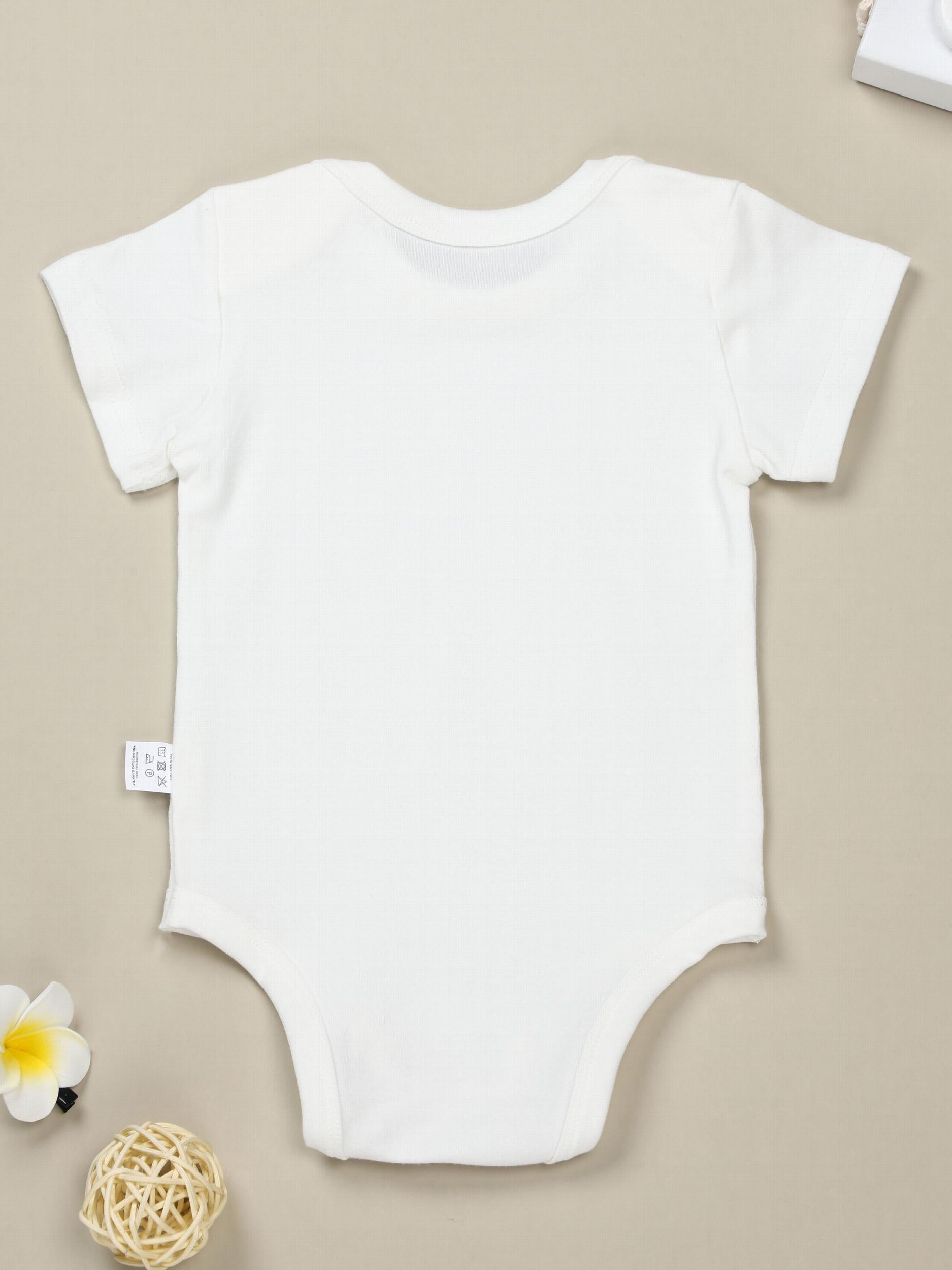 Funny Letter Print Cotton Baby Onesies Soft Round Neck 0-24M