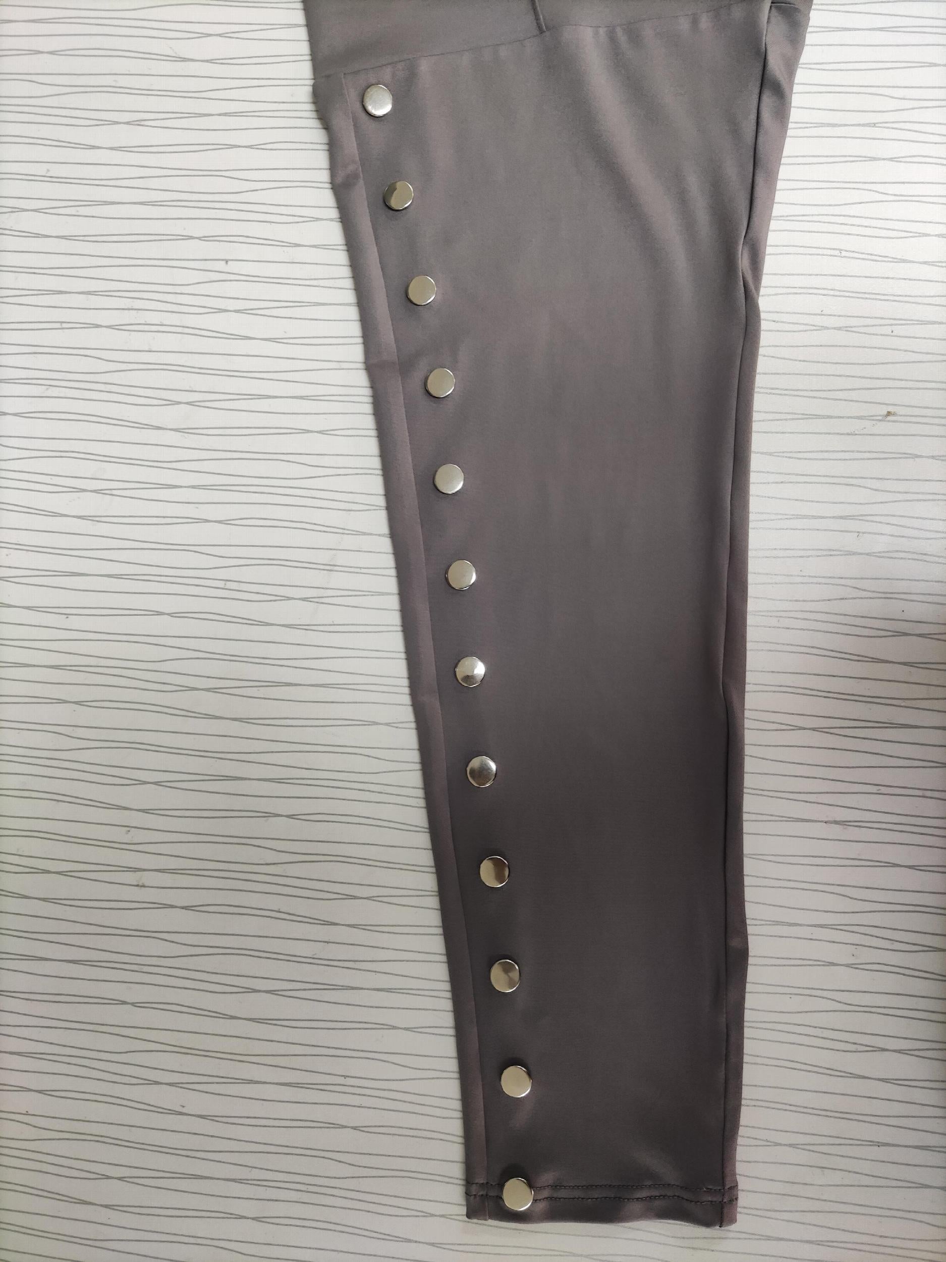  High Rise Skinny Trousers With Pockets