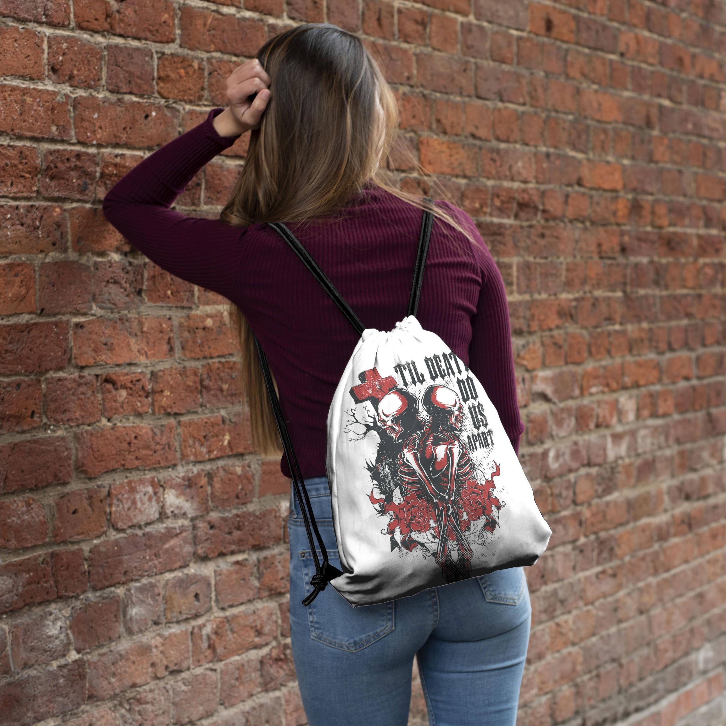 Skeleton Elf Bundle Pockets Gothic Rose Skull Backpack