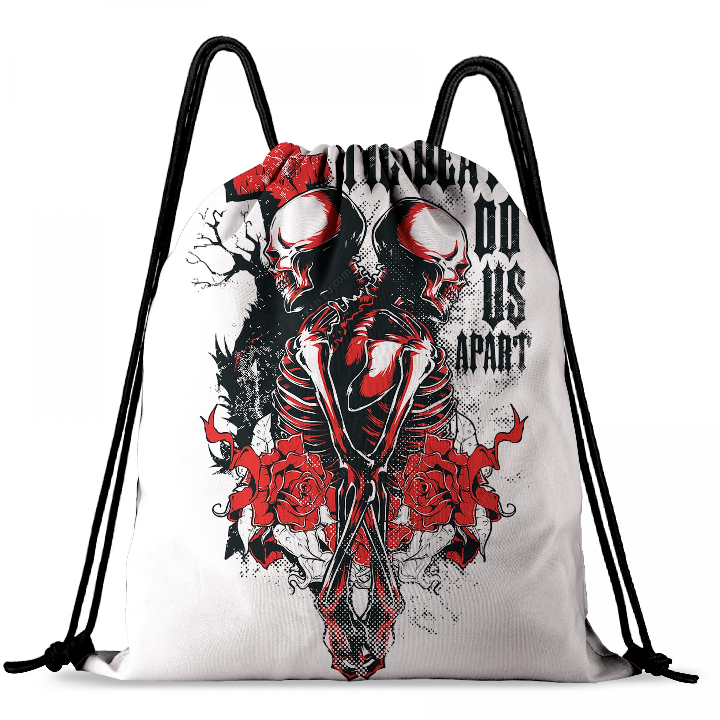 Skeleton Elf Bundle Pockets Gothic Rose Skull Backpack