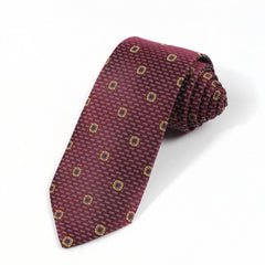 Men's Striped Flower Retro Necktie
