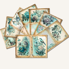 Vintage Animal Scrapbook Paper Pad - DIY Gift Wrap