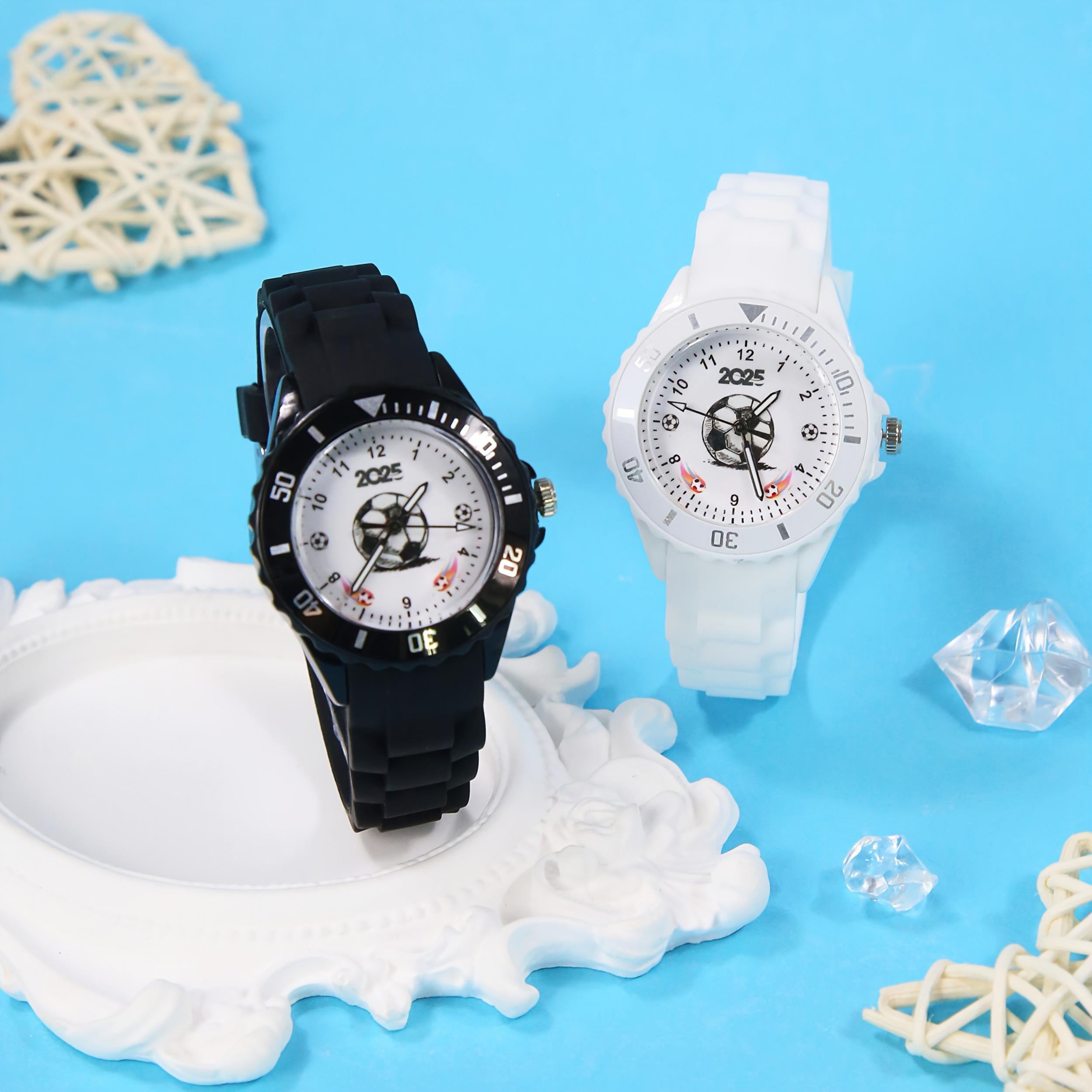 Boys' Sports Quartz Watch with Date Display and Silicone Strap