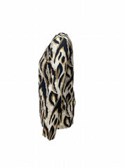 Women's Plus Leopard Print V-Neck Blouse