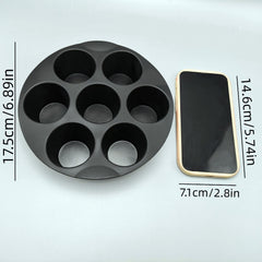 Silicone Muffin Pan Cupcake Tray 7 hole Cake Mold for Air Fryer Baking