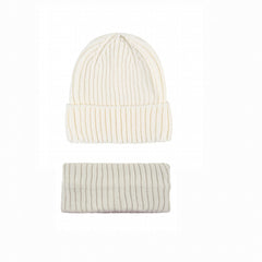 2pcs Woolen Knit Beanie Hat Scarf Set