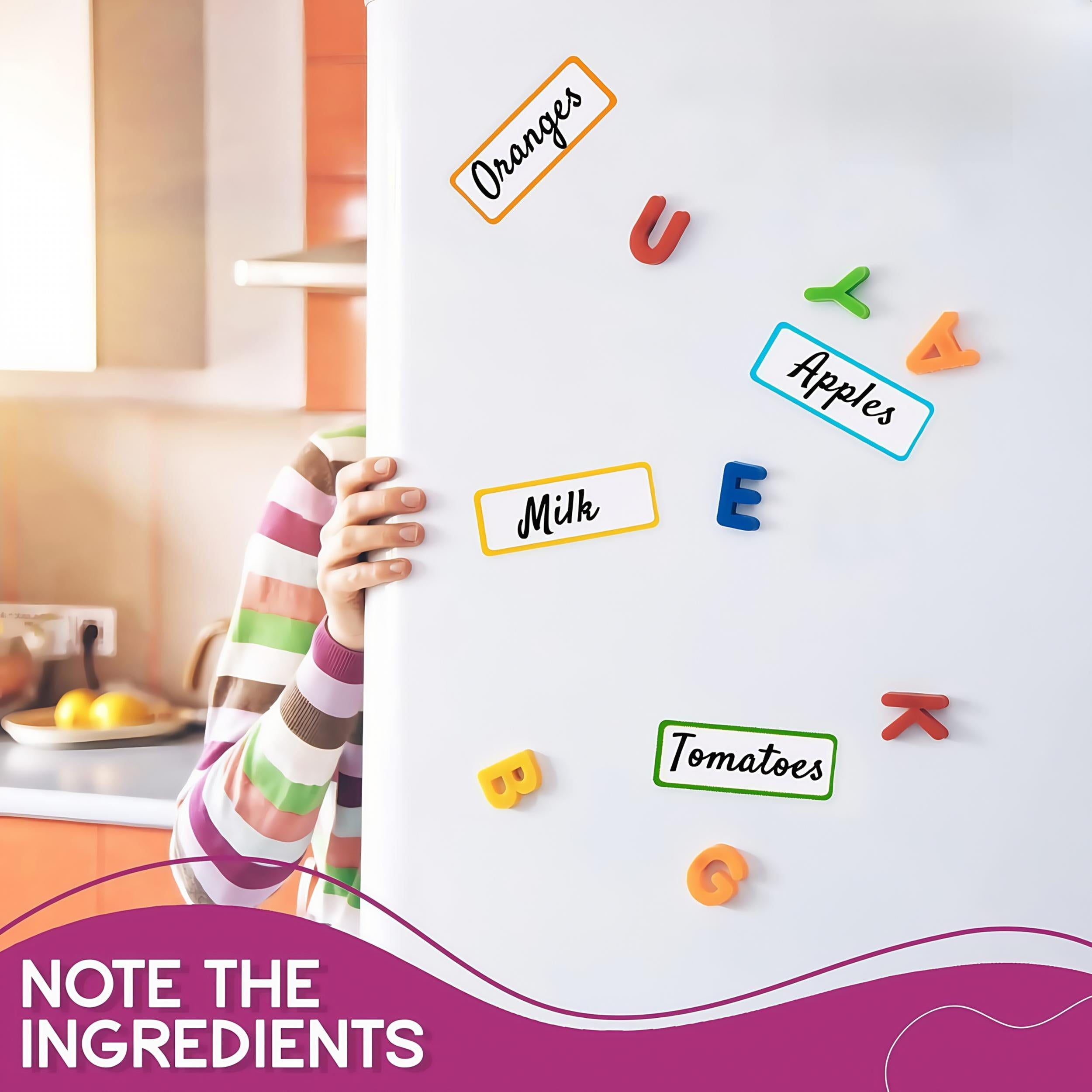 48pcs Colorful Magnetic Erasable Labels for Home Office Garage Whiteboard
