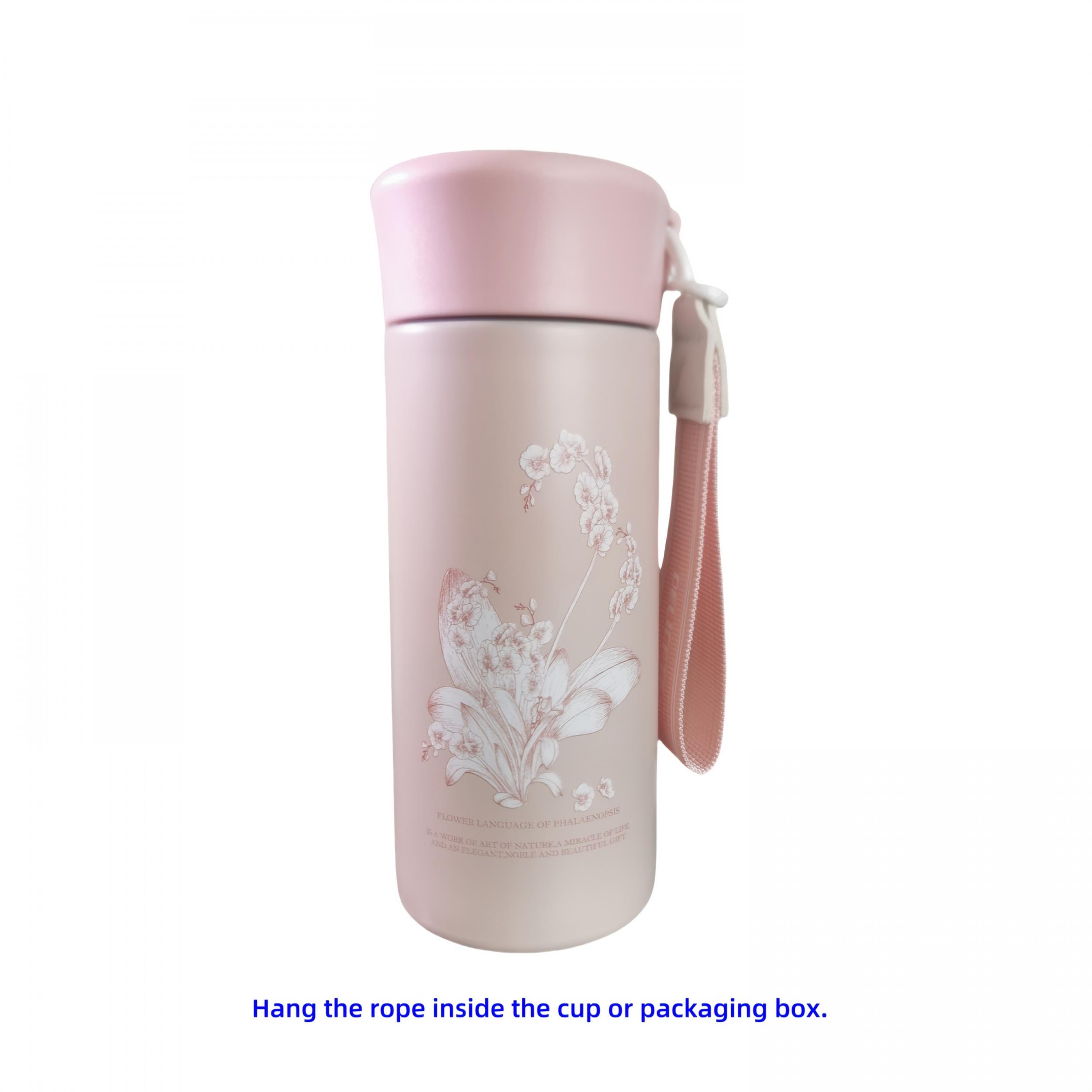 Floral Stainless Steel Insulated Tumbler 350ml Pink