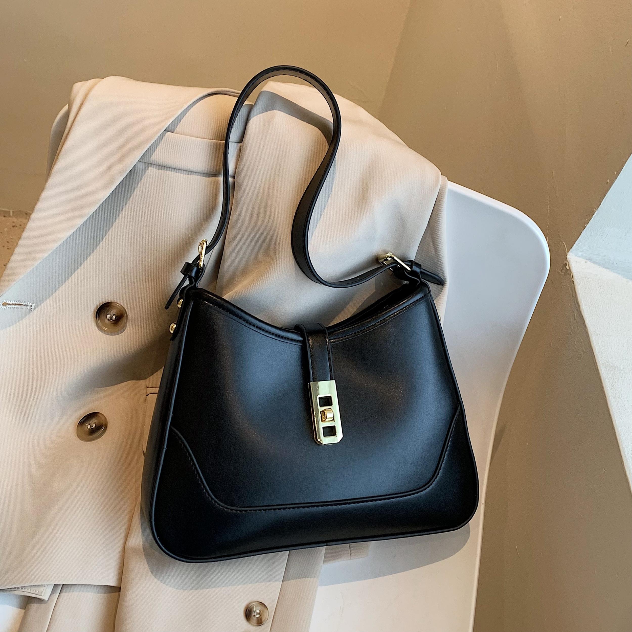 Women's Minimalist Shoulder Bag PU Leather Handbag