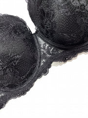  Floral Lace Molded Cup Padded Underwire Bra
