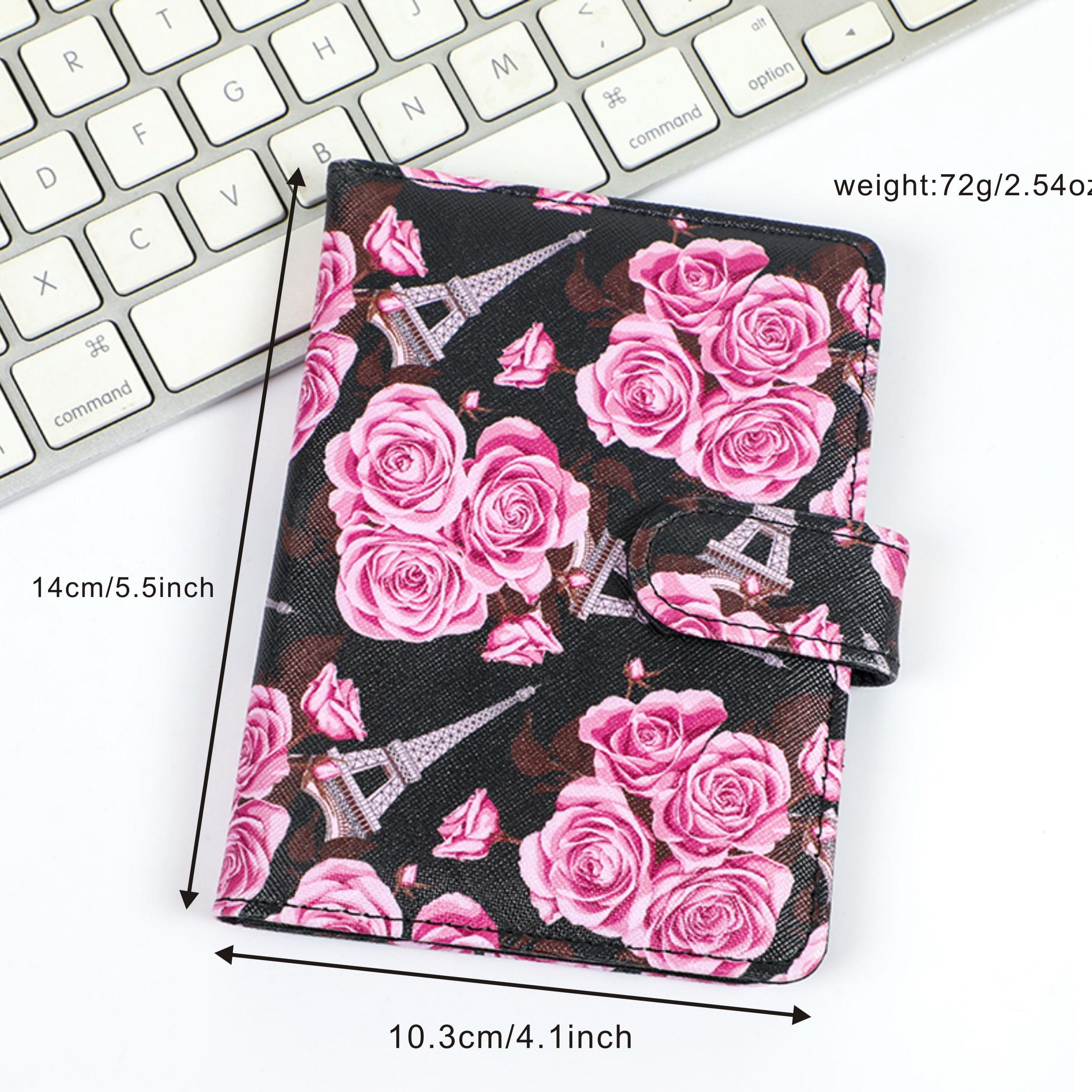 Floral Pattern PU Leather Passport Holder Functional Case