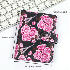 Floral Pattern PU Leather Passport Holder Functional Case