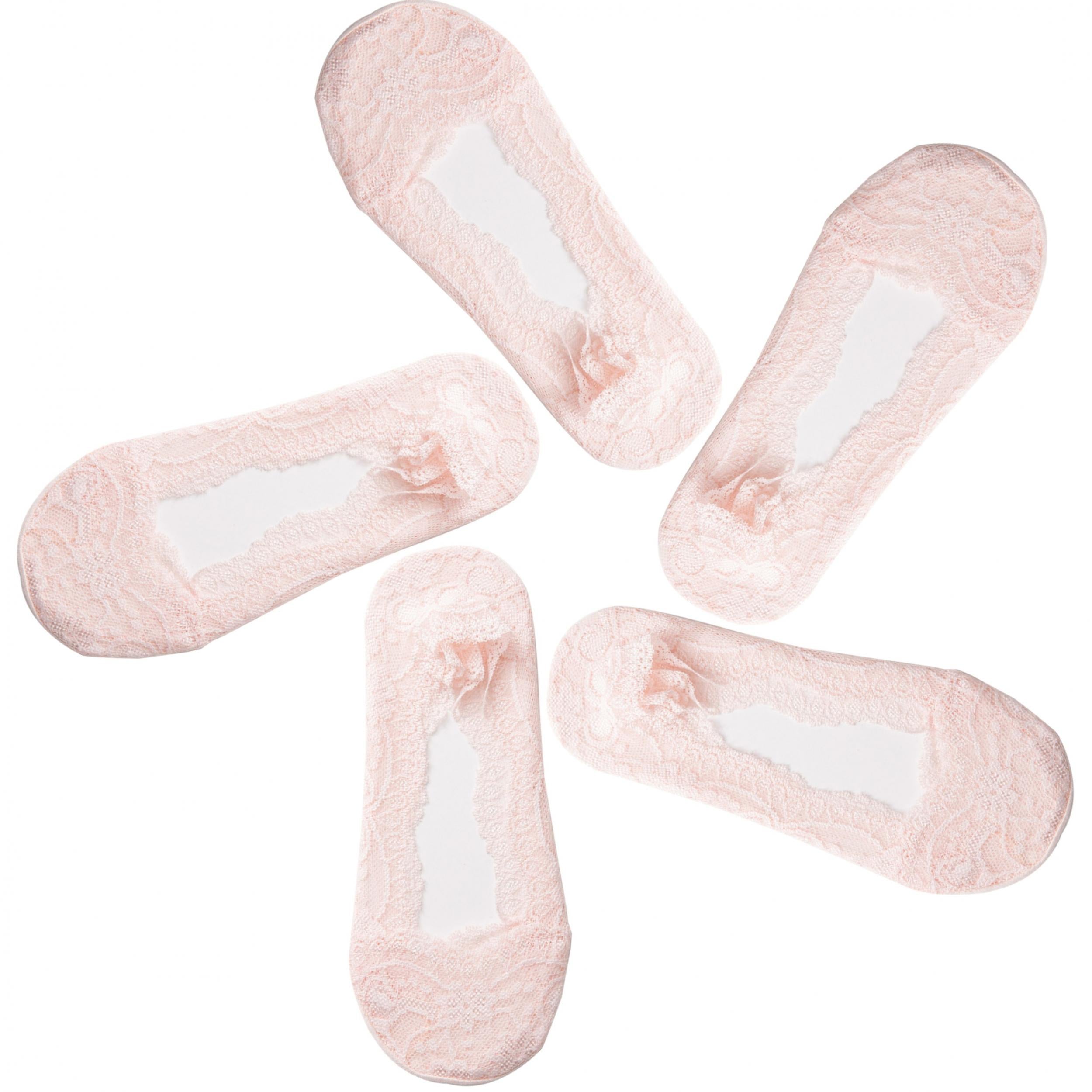 5 Pairs Floral Lace Ankle Socks Women's Stockings & Hosiery