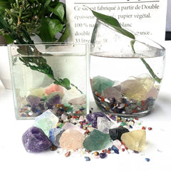 100g Natural Green Grape Stone Chips Polished Tumbling Gravel Healing Crystals