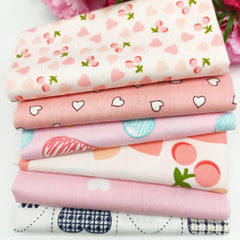 6pcs Floral Printed Quilting Fabric Cotton Craft DIY Doll Clothes