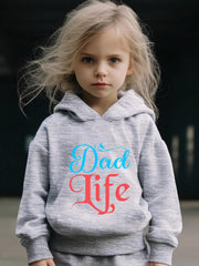 Girls 2pcs DAD LIFE Hoodies Pants Set Spring Fall Sports Gift
