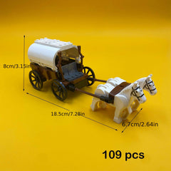 Building Blocks Ancient Carriage Toy Set