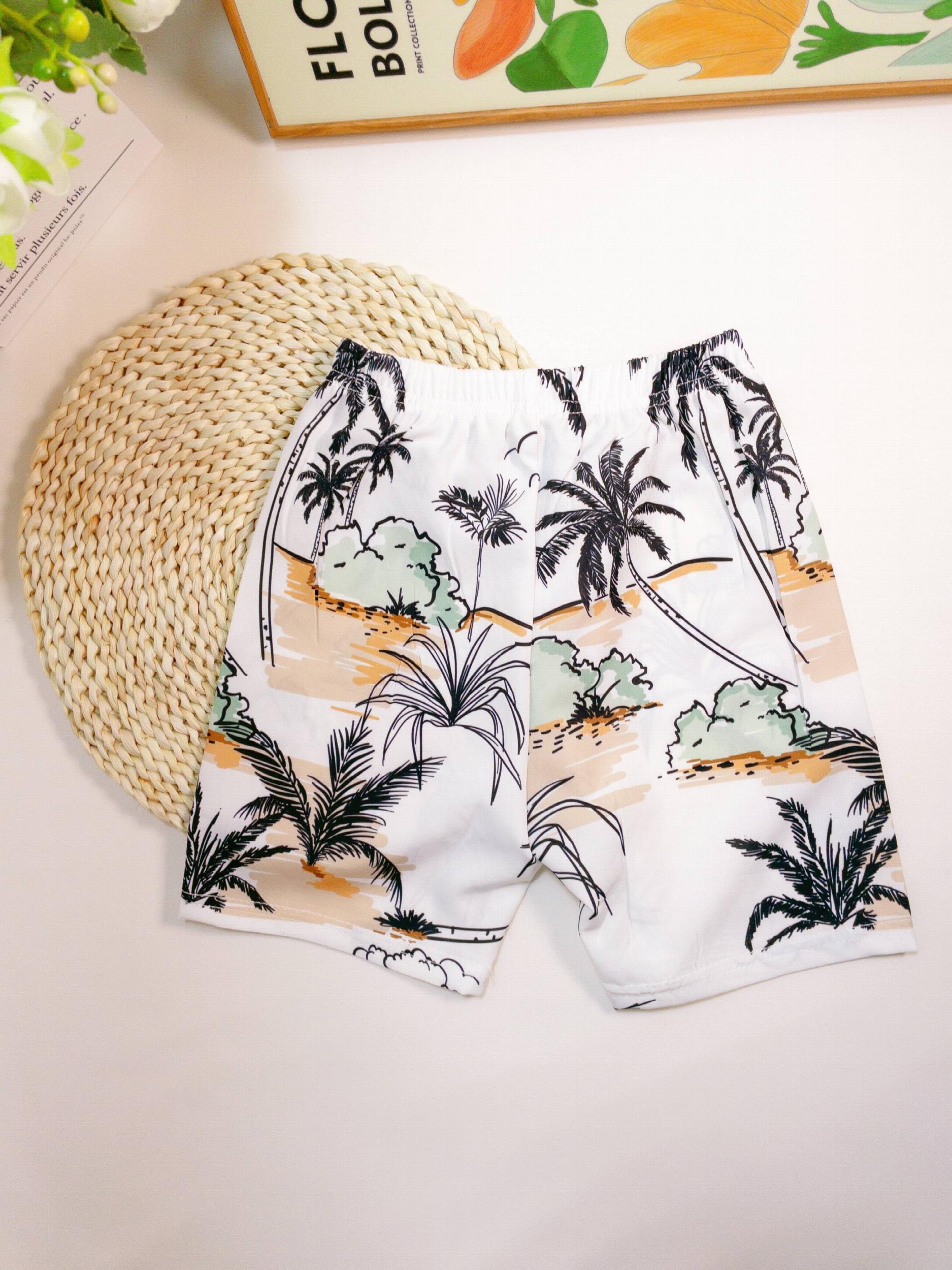Boys Casual Coconut Trees Shorts for Vacation
