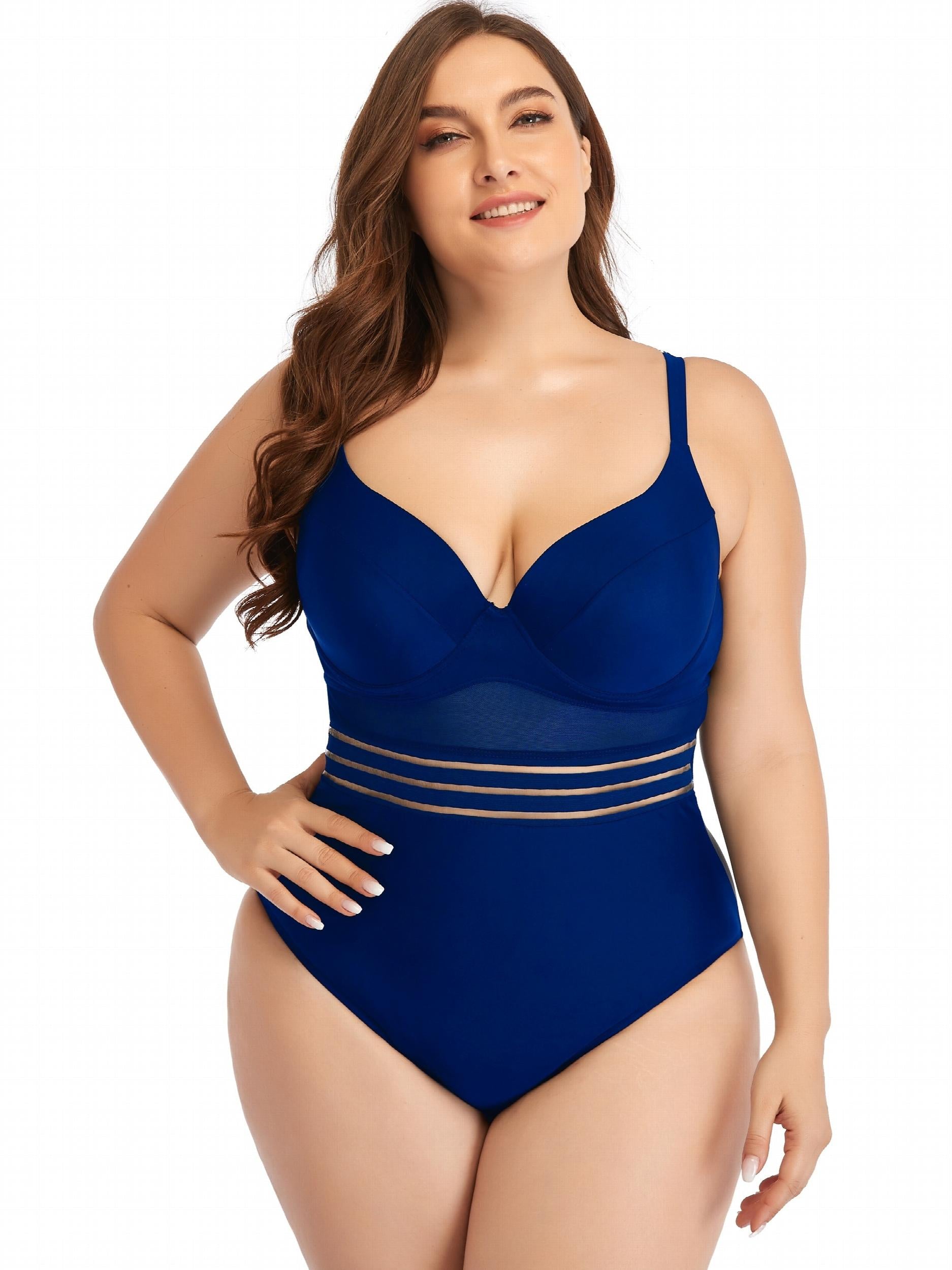  One Piece Swimsuit V Neck Backless