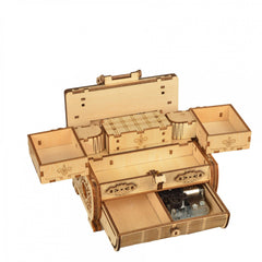 3D Wooden Puzzle Antique Jewel Box Music Box Kit DIY Home Decoration