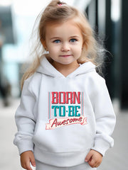 2pcs Born To Be Awesome Girls Hoodies Jogger Pants Set Sports