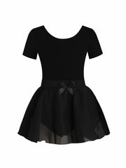 Girls Casual Chiffon Ballet Dress Short Sleeve Costume
