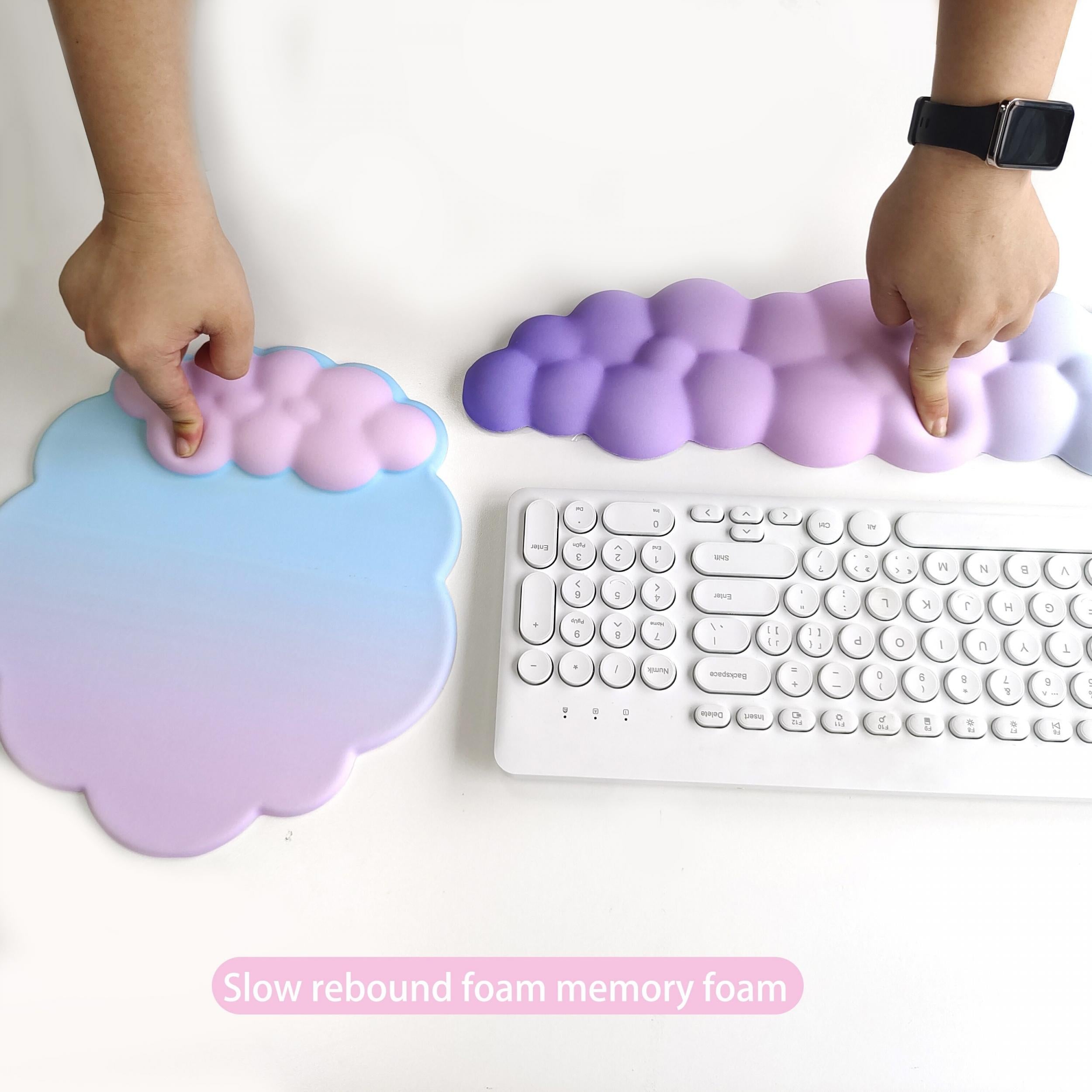Ergonomic Memory Foam Mouse Pad Wrist Support with Coasters