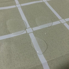 Waterproof Beige Large Check Tablecloth, Durable, Picnic Mat