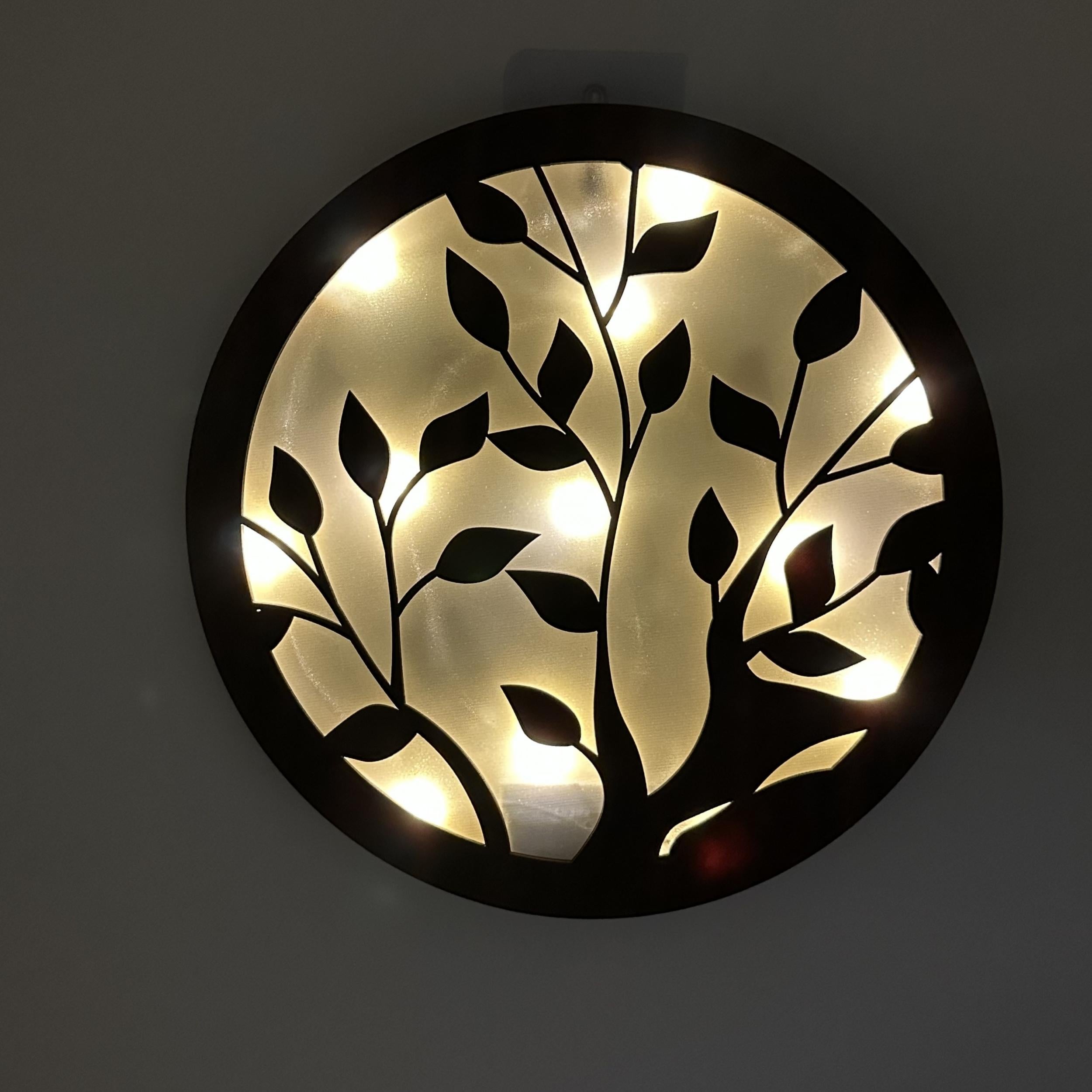 Children's Room Decoration Wall Clock LED Creative Light Retro Wooden Sign