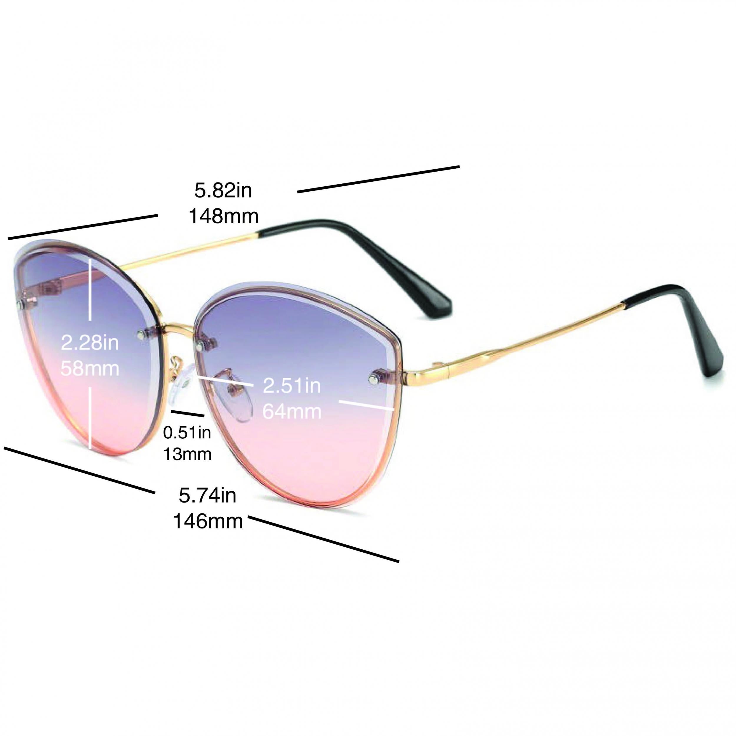 Oversized Cat Eye Sunglasses Gradient Lens UV400