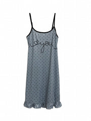 Polka Dot Ruffle Lounge Dress for Women