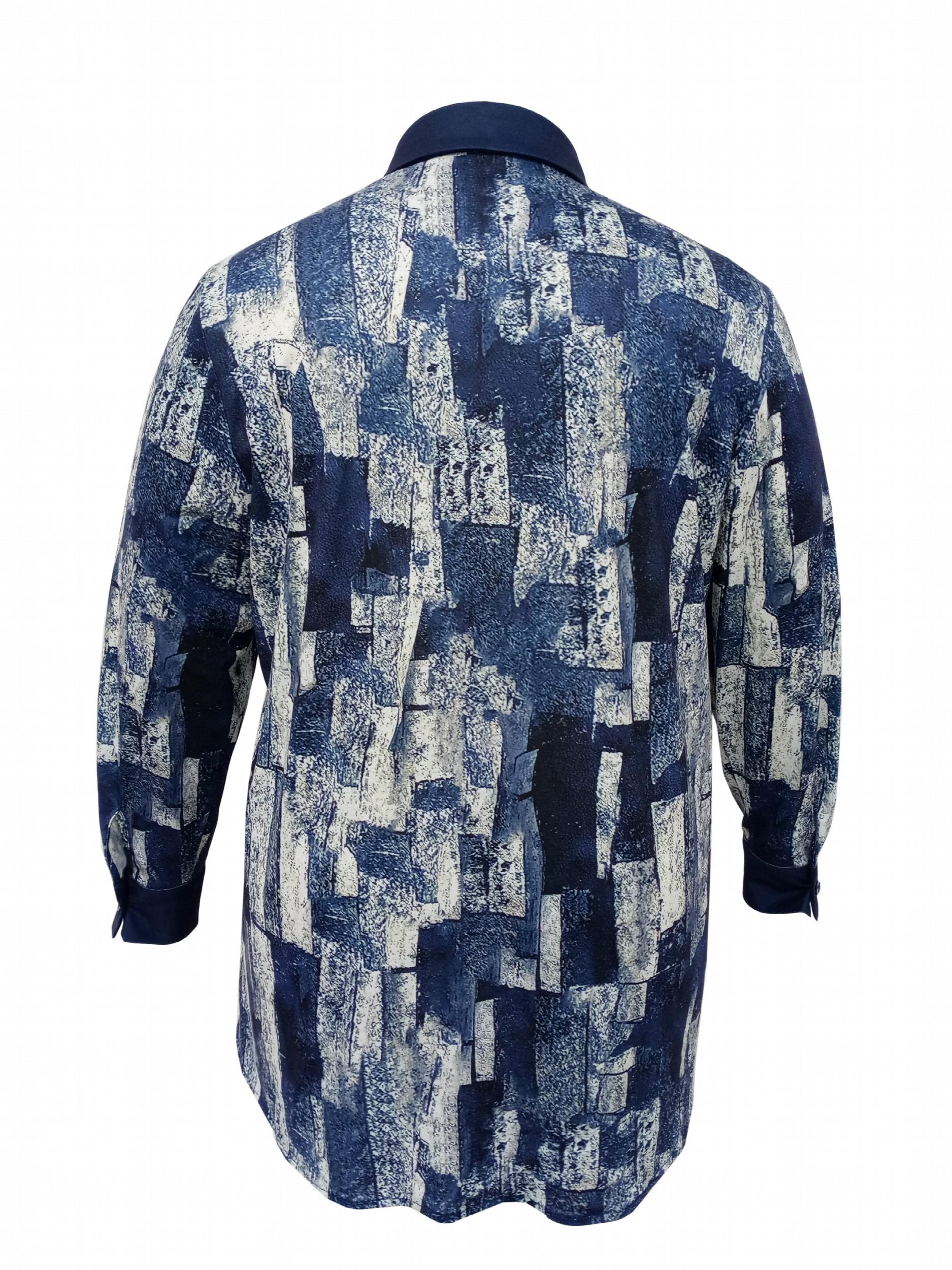  Women's Denim Print Button Up Shirt