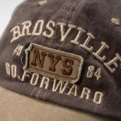 NYS Embroidery Patch Baseball Cap Washed Distressed Vintage Cotton Dad Hat