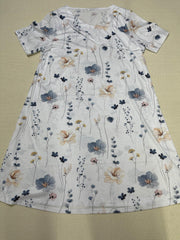  Floral Print Short Sleeve Casual Dress