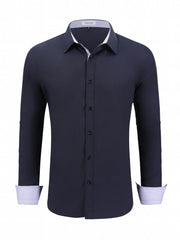 Men's Casual Button Up Long Sleeve Shirt