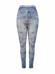 Graphic Print Jeggings Casual Slim Leggings