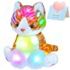 Music Stripe Cat Plush Toy Soft 12in