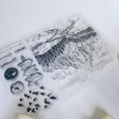 Travel Camping Hand Account Stamp Reusable Stationery Cartoon Stamp