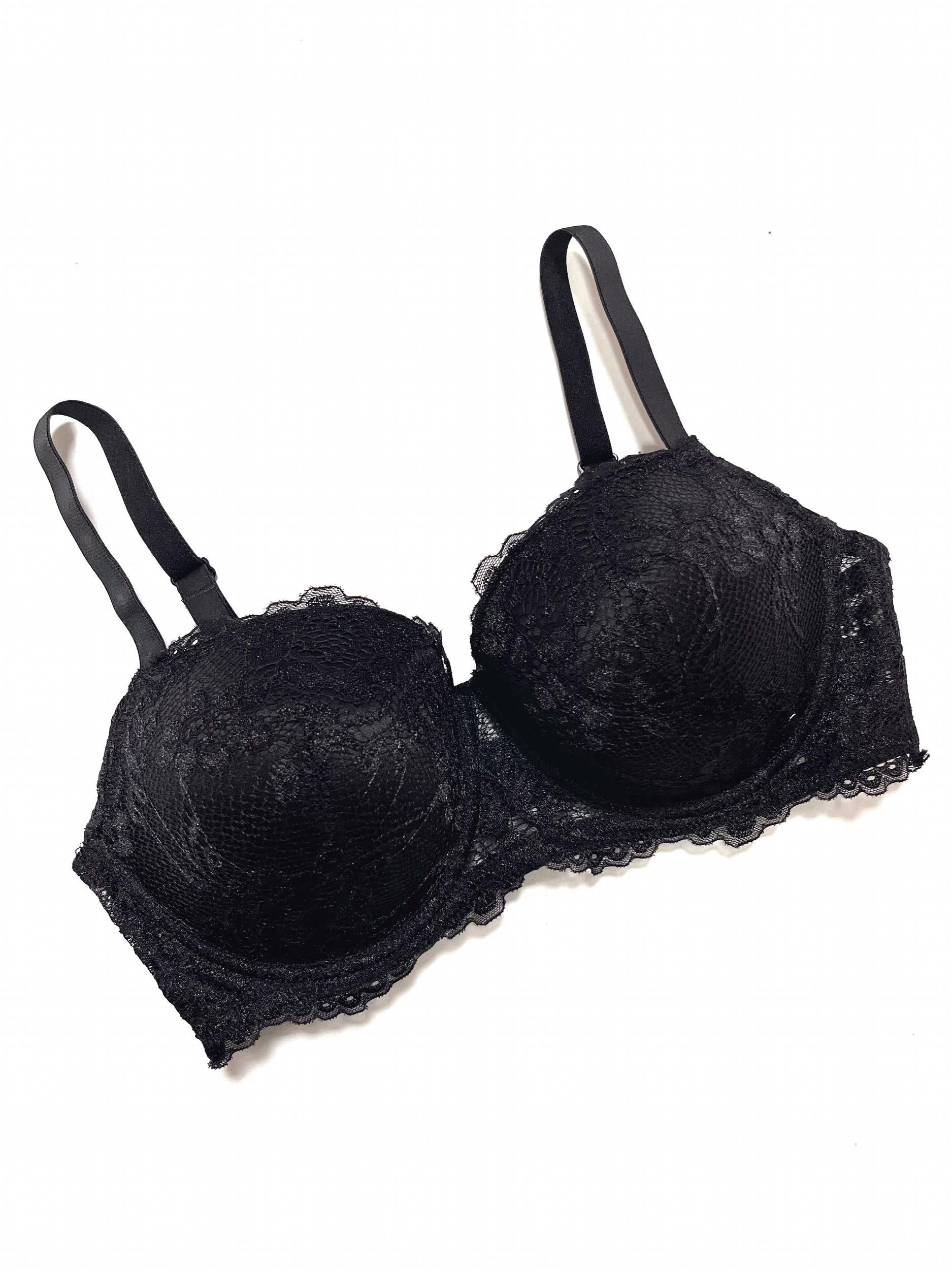  Floral Lace Molded Cup Padded Underwire Bra