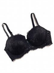  Floral Lace Molded Cup Padded Underwire Bra
