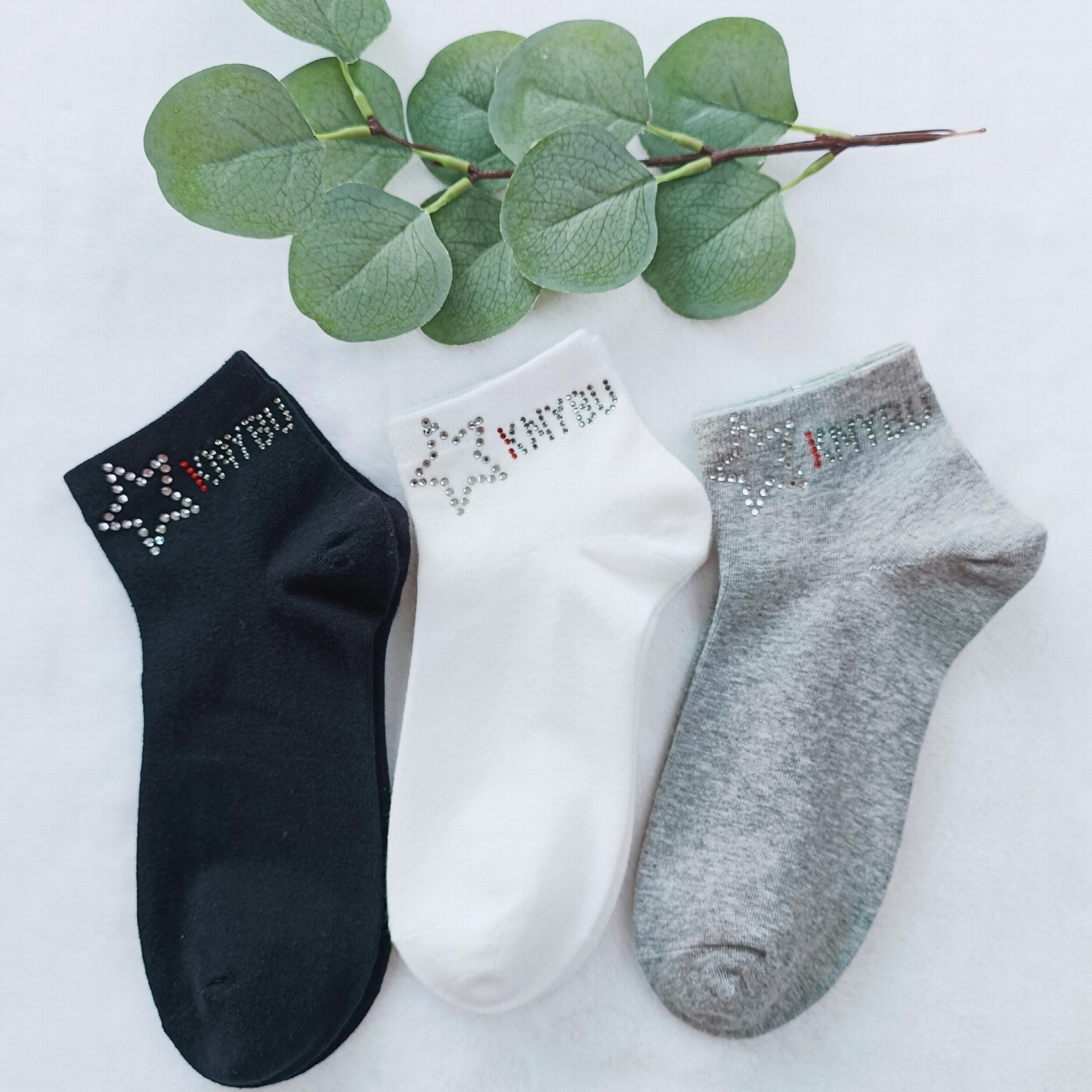 5 Pairs Star Rhinestone Socks for Women