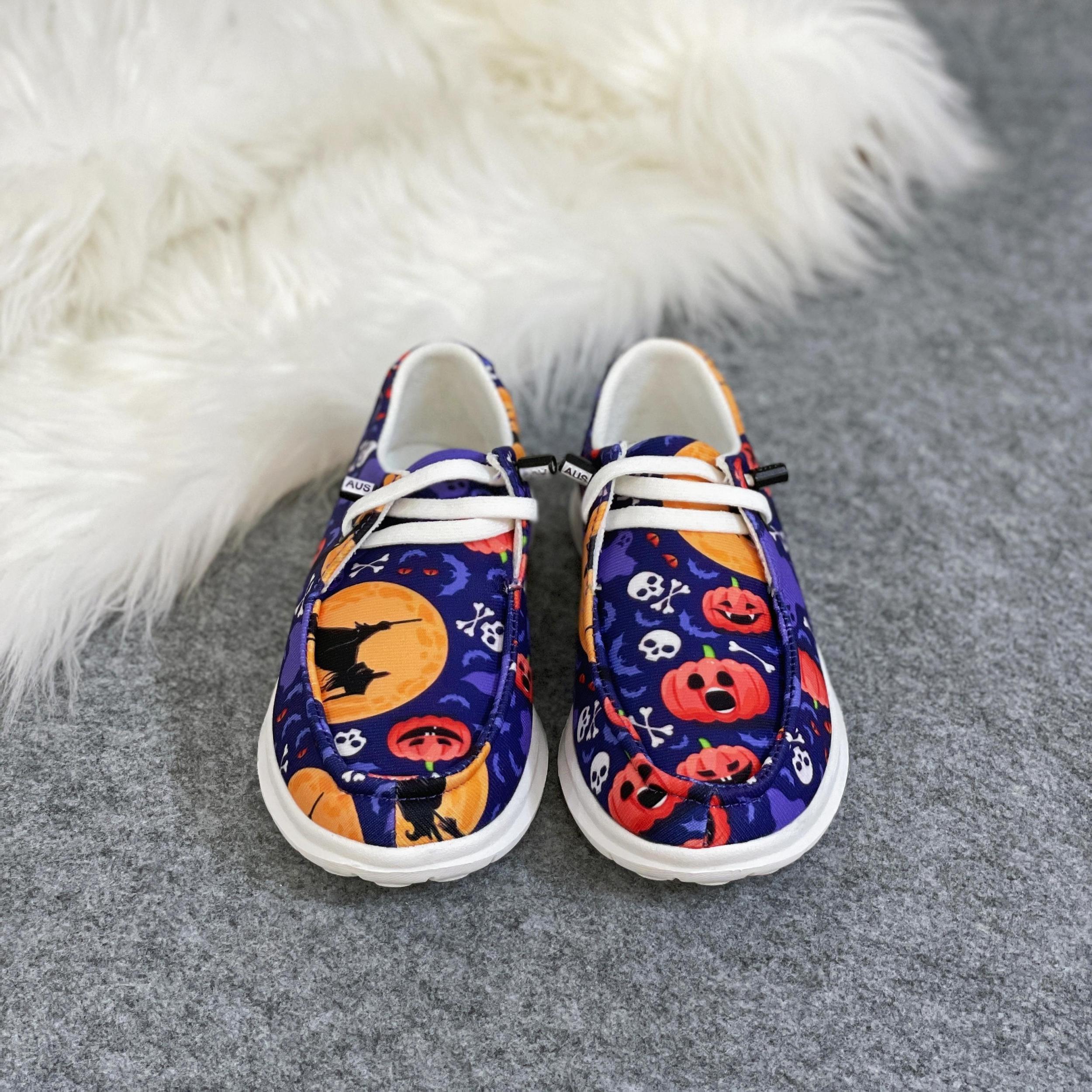 Girls Halloween Loafer Shoes Lightweight Comfortable Slip-On