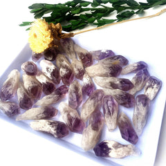 5pcs Natural Amethyst Raw Stone Crystal Rough Points Bulk Gemstone Reiki Healing