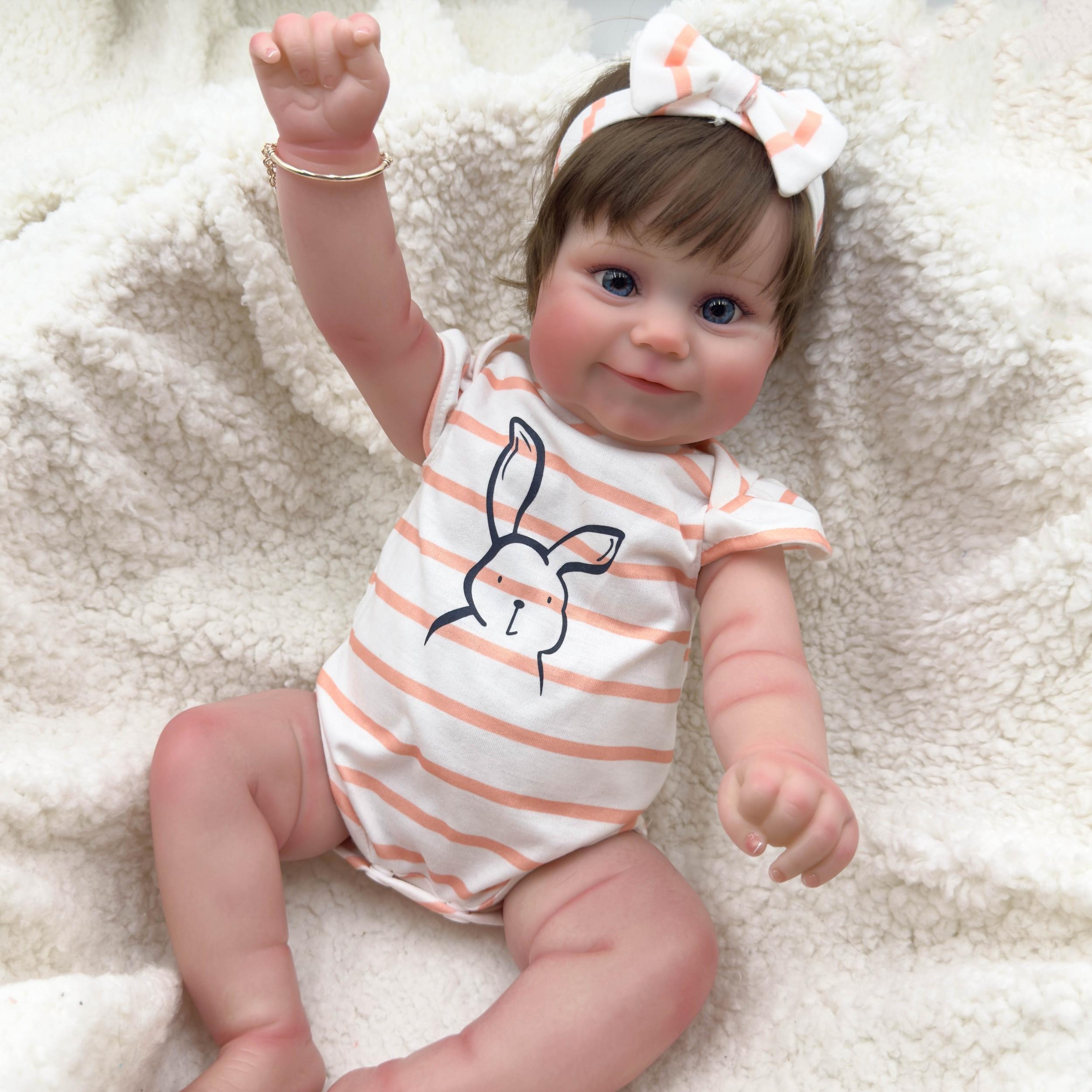 20 Inch Realistic Doll Water Friendly with Headband and Bracelet